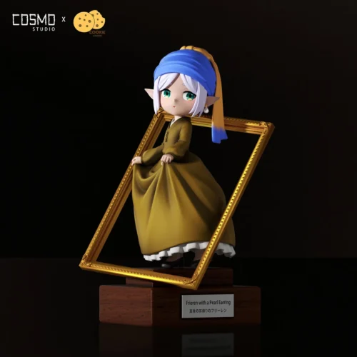"Frieren Pearl Earring Girl statue in serene, classical portrait style. A unique artistic Frieren: Beyond Journey's End limited edition figure."