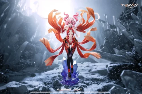 "Limited Edition Inori Yuzuriha Guilty Crown statue by Manta Studio. Exquisite detail captures the iconic character in a dynamic, ethereal pose."