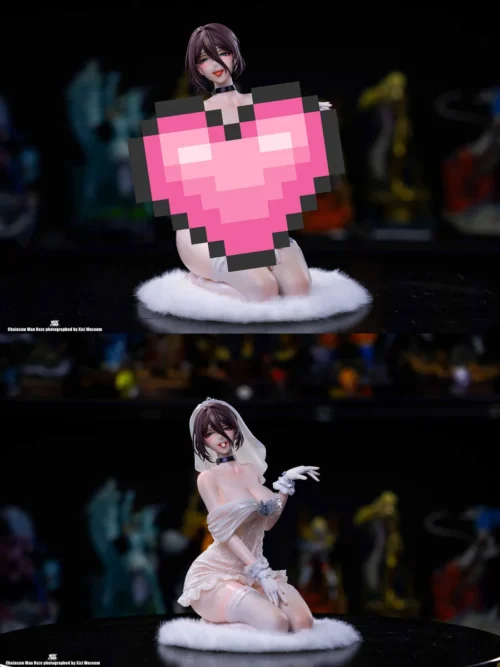 "Stunning main image of the Limited Edition 1/4 scale Wedding Reze Chainsaw Man statue, showcasing her seductive elegance and exquisite craftsmanship."