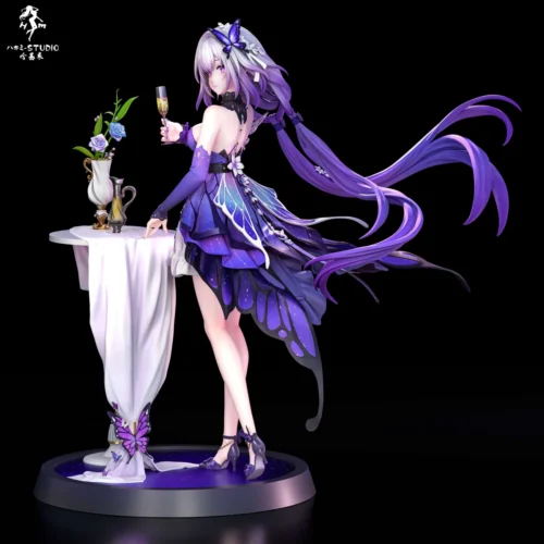 "Exquisite 1/6 Xiadie Dreamy Butterfly Honkai Star Rail resin statue by Hakimi Studio, captured from various angles revealing its dynamic pose."