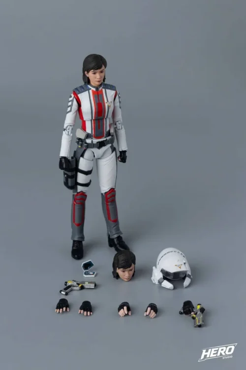 "Main image of 1/12 Nana Operative highly articulated action figure by Hero Toys Studio, showcasing its futuristic design and customizable parts."