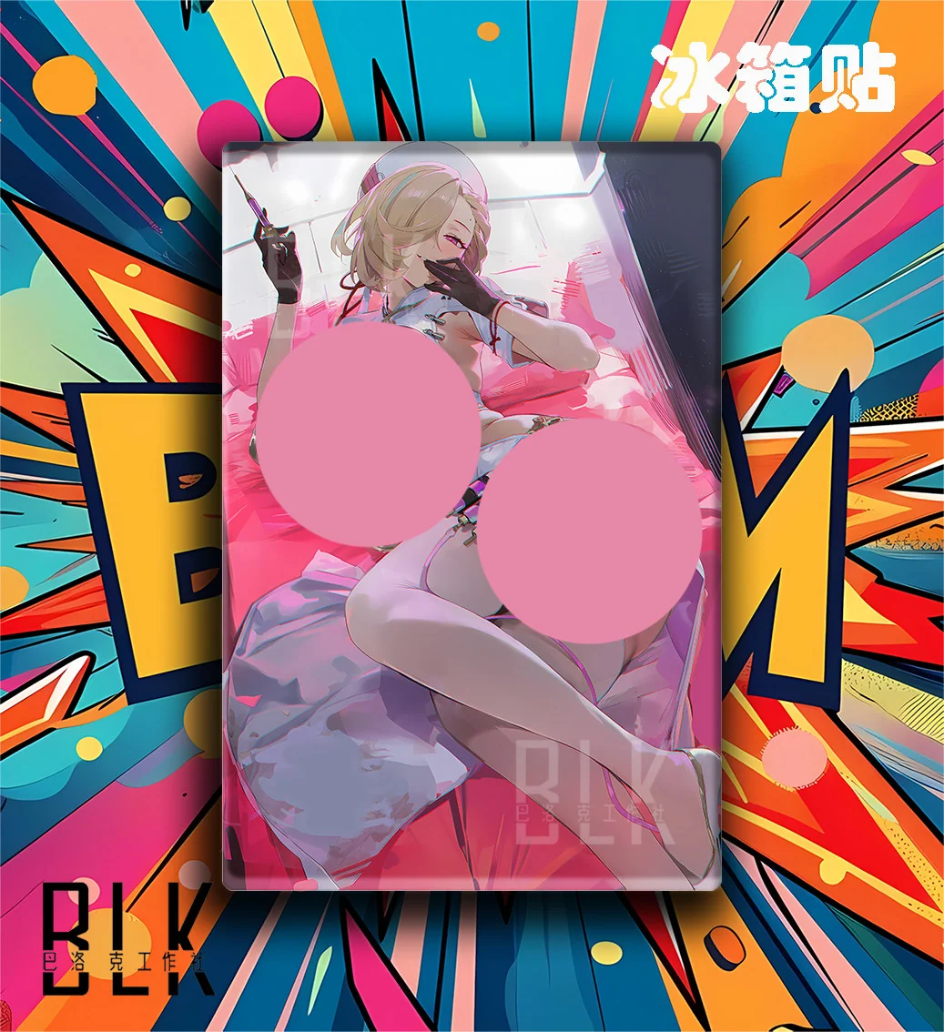 "Azur Lane Pink Nurse decorative painting gallery showcasing vibrant character art, premium framed finish, and intricate artistic details."