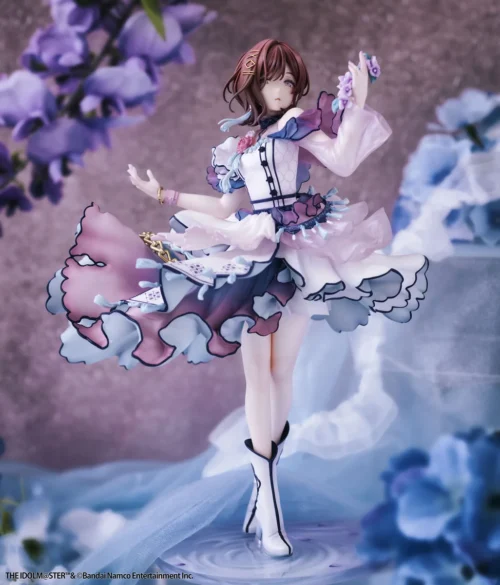 "Higuchi Madoka Merry The Idolmaster Shiny Colors figure, exquisitely crafted with stunning detail, a dynamic pose, and elegant gothic fashion."