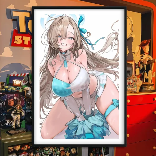 "Vibrant Blue Archive Cheerleader Asuna decorative painting, showcasing dynamic anime art with premium detail and vivid colors."