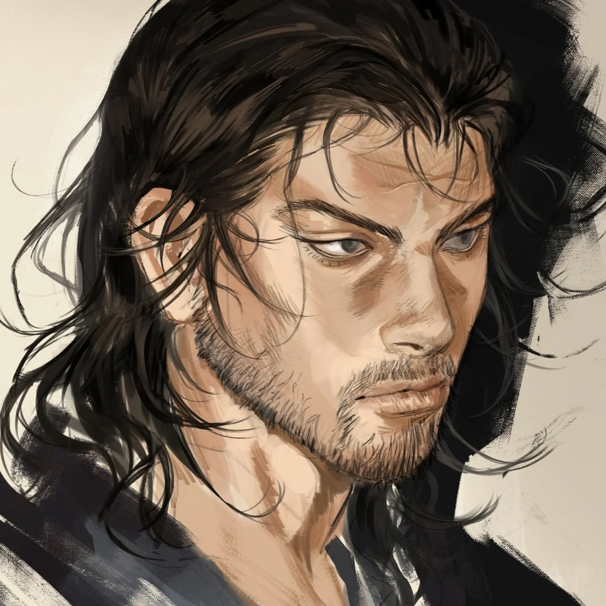 "Detailed gallery views of the Limited Edition Miyamoto Musashi Vagabond art print, showcasing its premium framed display and iconic manga style."
