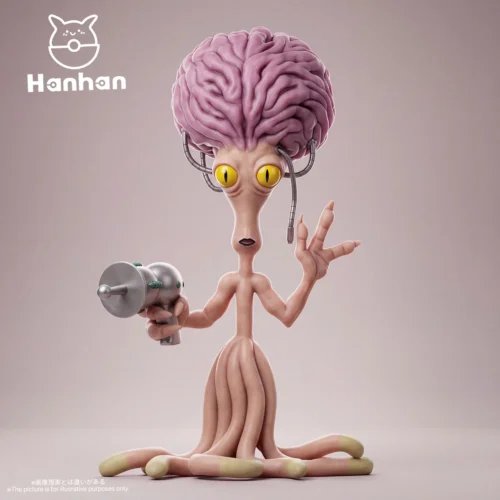 "Dynamic Cosmo Brainmon Digimon Adventure statue by Hanhan Studio, a limited edition collectible showcasing vibrant cosmic details and unique number."