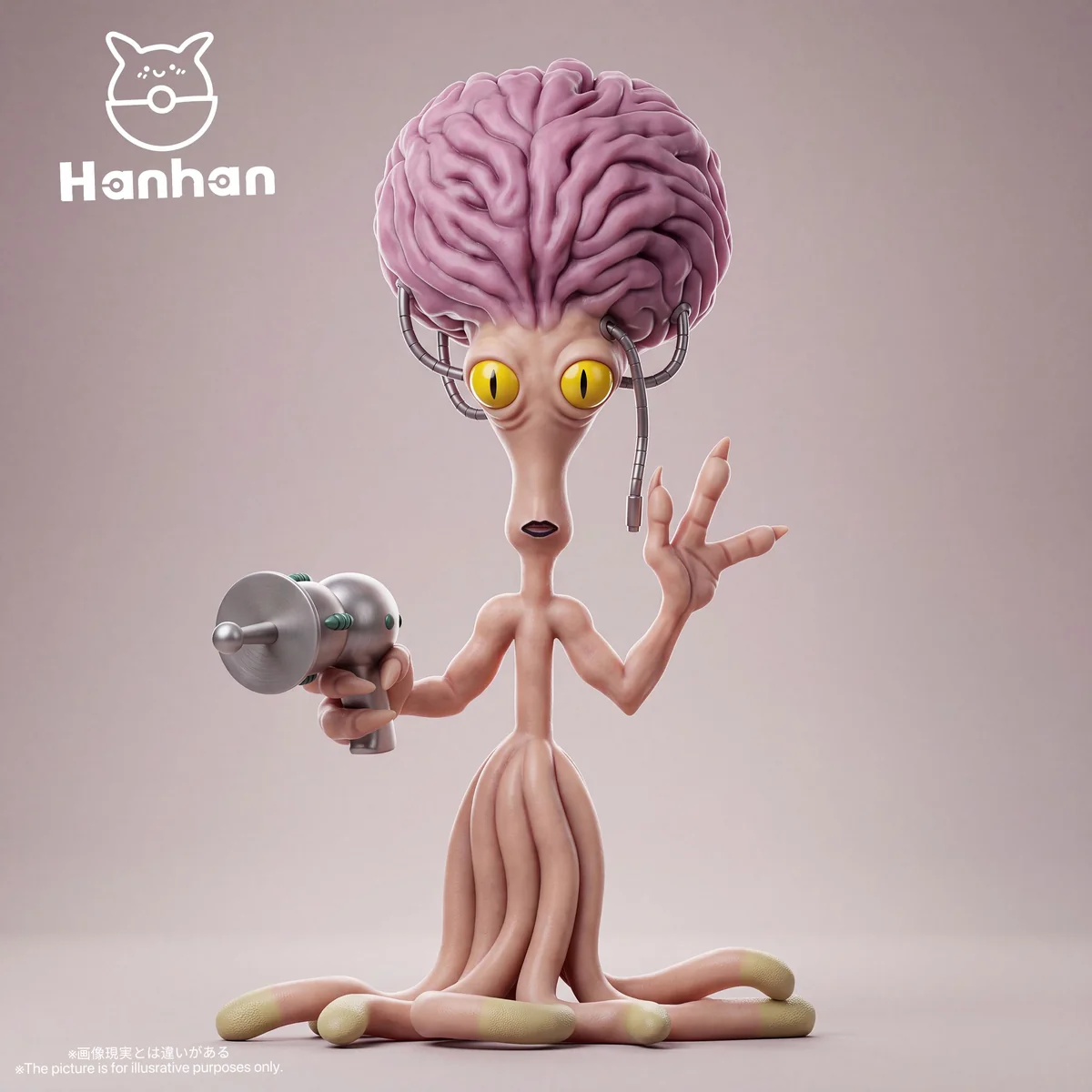 "Dynamic Cosmo Brainmon Digimon Adventure statue by Hanhan Studio, a limited edition collectible showcasing vibrant cosmic details and unique number."