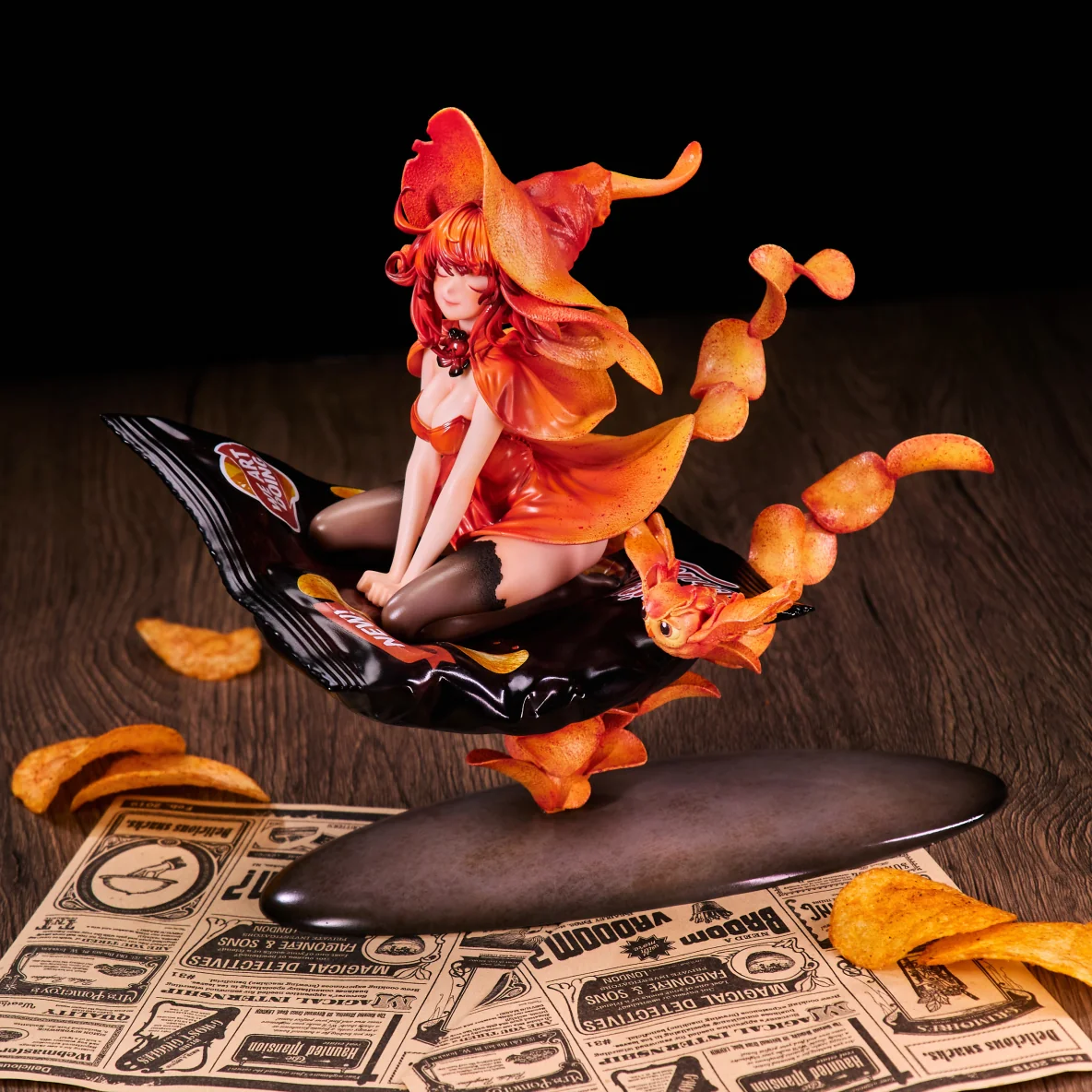 "WeArtDoing Chip Fairies official resin statue. Exquisite details of fairy-tale characters and chip elements. Premium limited edition."