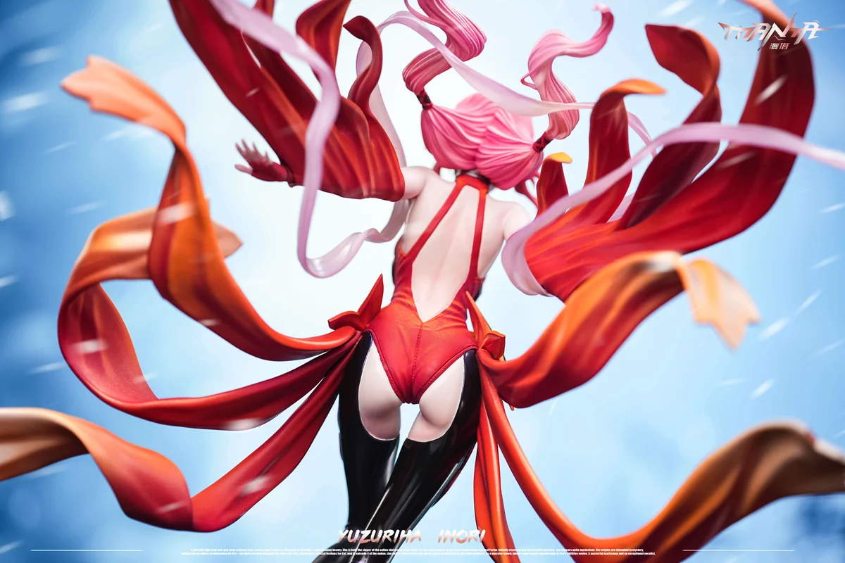 "Exquisite Inori Yuzuriha Guilty Crown statue by Manta Studio, showcasing dynamic pose, flowing attire, and intricate base details."