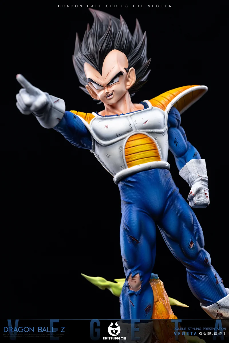 "Dynamic 1/6 Dragon Ball Vegeta statue by EH-STUDIO, showcasing battle-ready intensity with vibrant LED light-up effects. A premium limited edition."
