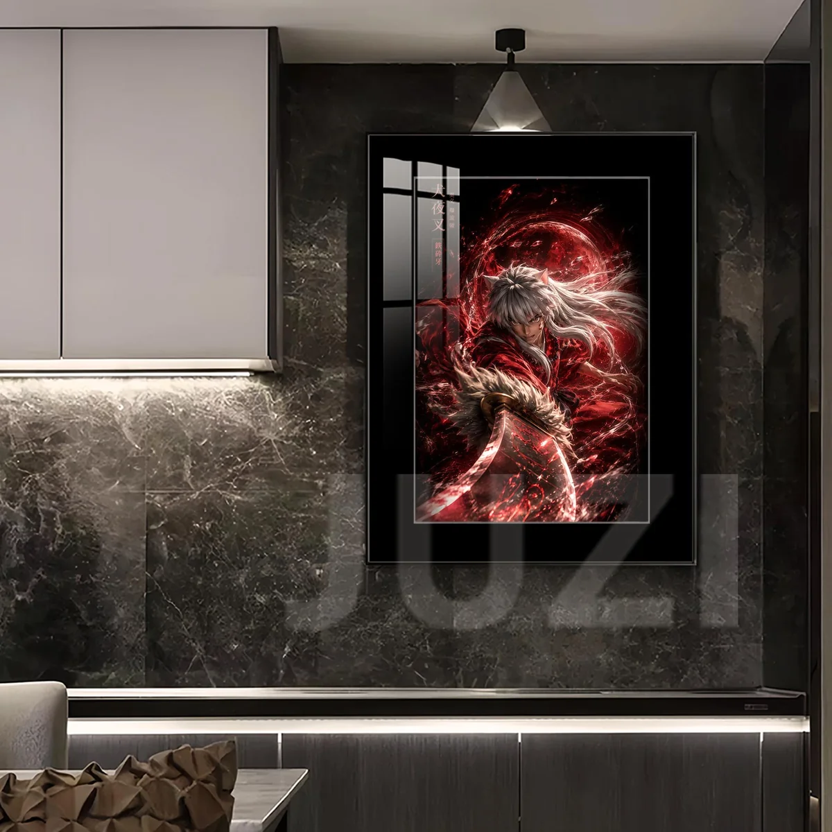 "Vibrant, high-definition Inuyasha decorative painting gallery. Close-ups emphasize fade-resistant colors and dynamic modern anime art details."