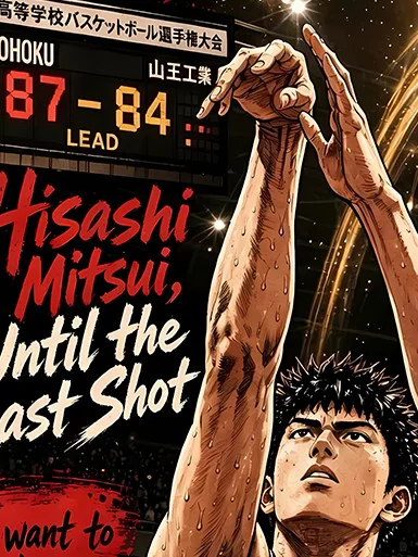 "Dynamic Mitsui Hisashi Slam Dunk decorative painting gallery. Features vibrant anime art in a sleek premium frame, showcasing multiple angles."