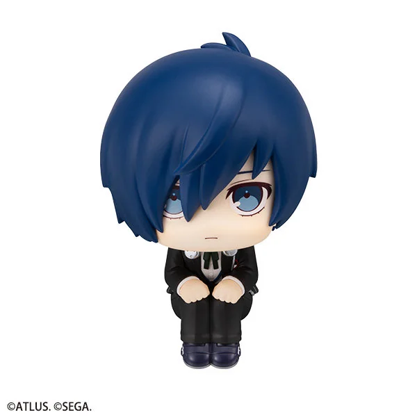 MegaHouse LOOKUP Makoto Yuki & Aigis Persona 3 Reload chibi figures. See their cute sitting pose and detailed sculpt. A playful Persona 3 collectible.