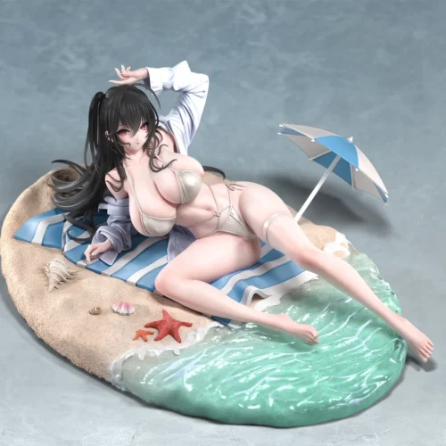 "Exquisite 1/6 Taihou Seaside Daydream Azur Lane resin statue. Alluring Taihou in a swimsuit, showcasing dynamic water effects.“