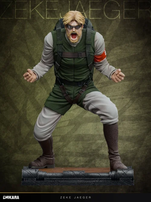 "Dynamic 1/6 Zeke Yeager Attack on Titan CHIKARA Studio statue, capturing his immense power and iconic, limited edition portrayal."