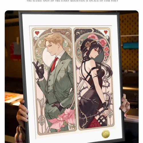 "Explore this exclusive Spy x Family Twilight & Thorn Princess CP decorative painting from various angles, showcasing the dynamic and romantic Loid."