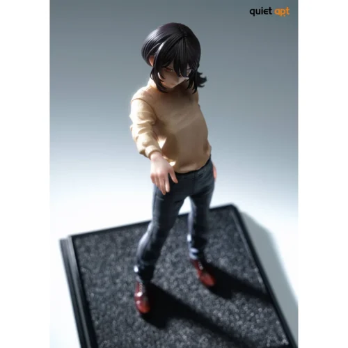 "Premium limited edition 1/6 Control Devil Nayuta Chainsaw Man resin statue. Intricate details, dynamic pose, dark fantasy anime aesthetic."