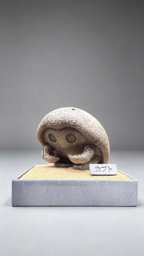 "Artistic 1/10 Kabuto & Kabutops Pokémon Fossil Figures statue from miumiu Studio, showcasing intricate sculptural details and a dynamic museum."