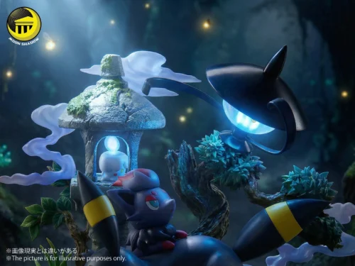 Natural Series Umbreon Scene - Pokemon Resin Statue - Moon Shadow Studios - Image 2