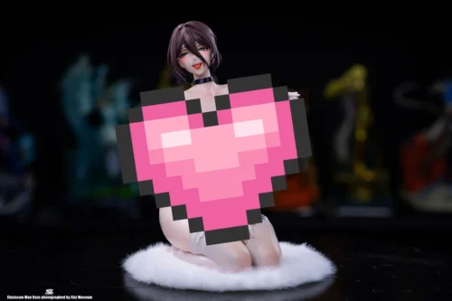 "Seductive 1/4 Scale Wedding Reze Chainsaw Man statue, showcasing premium craftsmanship and intricate details from a captivating angle for collectors."