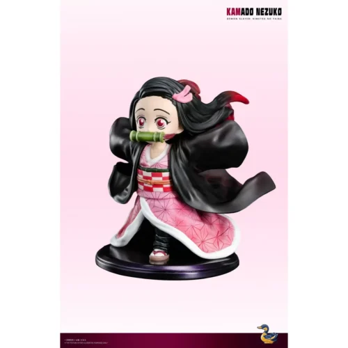 "1/6 YN Studio Demon Slayer Nezuko Kamado running statue. Limited edition, showing dynamic pose, fierce spirit, and intricate sculpted details from al
