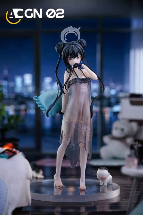 "Exquisite 1/7 Ryuugetsu Hisaki Swimsuit Blue Archive statue, a limited edition, hand-painted figure capturing her vibrant, dynamic pose on a summer."
