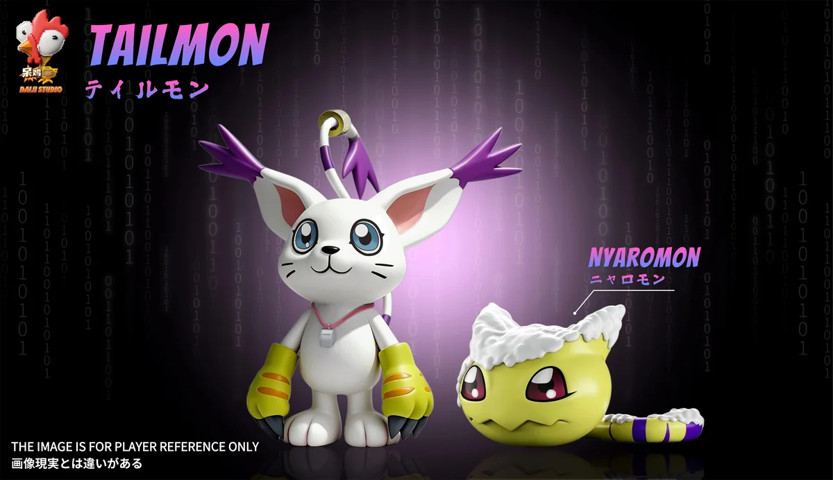 Explore detailed angles of the limited edition Digimon Partner Duo Chibi Statue, featuring adorable iconic Digimon partners in dynamic, heartwarming.