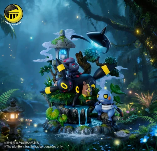 Natural Series Umbreon Scene - Pokemon Resin Statue - Moon Shadow Studios - Image 1