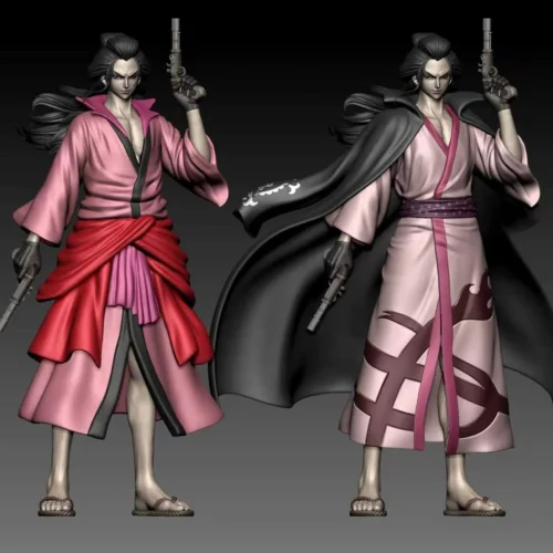 "Dynamic One Piece Izo figure statue, an ultra-limited edition masterpiece from Longhu Studio x Ghost-Studio, featuring intricate character details."