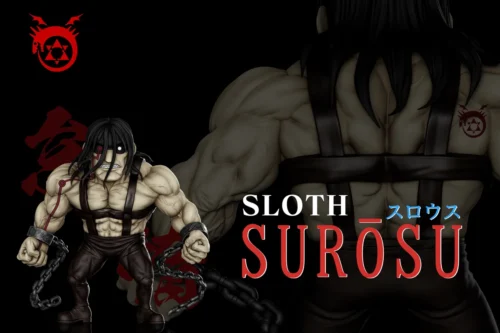 Exclusive A Plus Studios Fullmetal Alchemist Sloth statue, capturing the Homunculus's imposing, dynamic power.