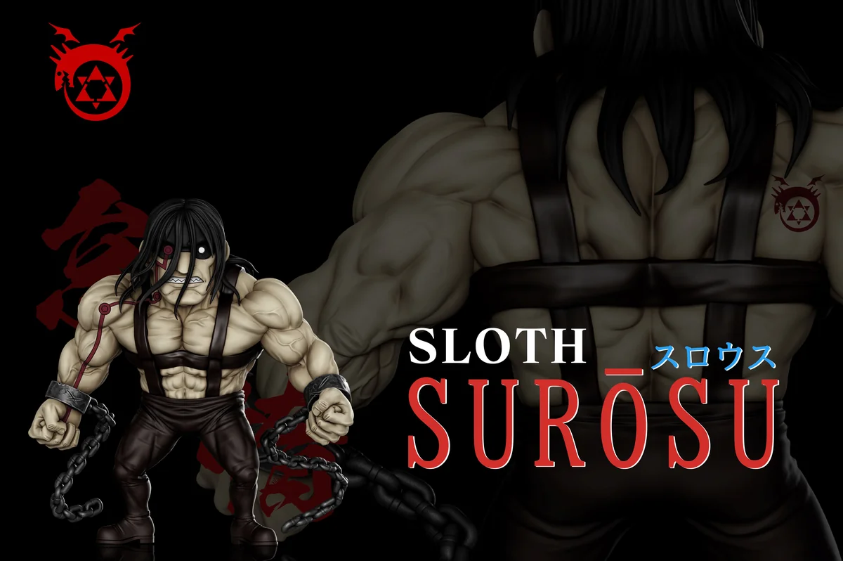 Exclusive A Plus Studios Fullmetal Alchemist Sloth statue, capturing the Homunculus's imposing, dynamic power.