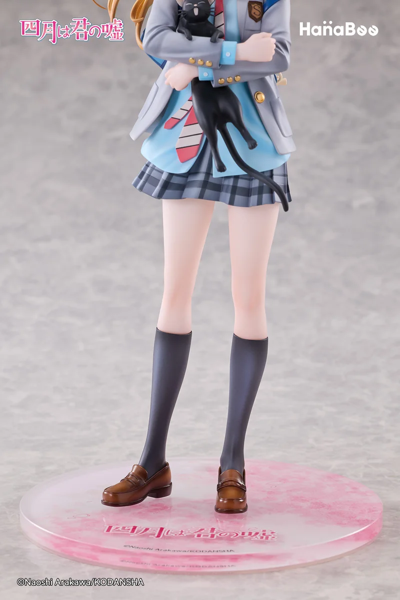 "Licensed Kaori Miyazono 1/6 scale statue, Your Lie in April. Dynamic violin pose, vibrant sculpted details from multiple angles."