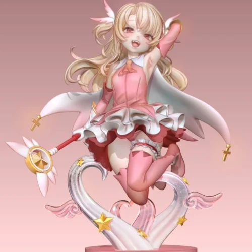 "Exclusive 1/7 scale Illya Fate Series statue. This limited edition figure displays her dynamic magical girl pose, vibrant energy, and ethereal aura."