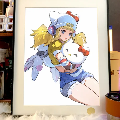 "Limited edition Kitty Juno Overwatch art print by Xingkong Studio, showcasing vibrant cosmic visuals, hand-numbered detail, and premium collector's."