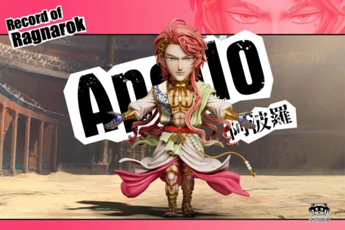 "YZ Studio Record of Ragnarok Apollo statue: a dynamic, radiant warrior in battle pose with sun effects. Premium ROR collectible figure."