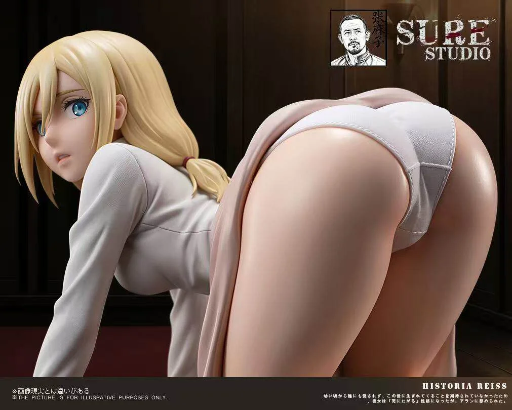 "Limited Edition 1/4 Scale Historia Reiss Statue. Intricate details of her sensual prone pose, semi-transparent aesthetic, and plush base."