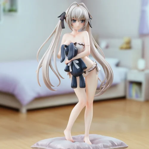 "Limited Edition 1/6 Kasugano Sora Yosuga no Sora Resin Statue by QuietArt Studio. Exquisite details: iconic white dress, serene pose."