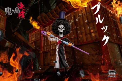 Dynamic Brook Onigashima YZ Studios GK collectible figure in an epic battle pose, showcasing its premium detail and exclusive design.
