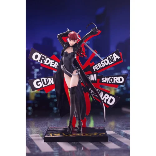 "Persona 5 Royal Violet figure by Kotobukiya. Dynamic sculpt with exquisite detail, vibrant colors, and iconic flowing outfit for a faithful depiction."