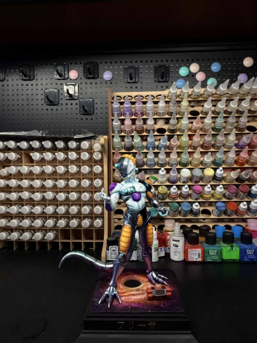 "Main image of the Limited Edition Mechanical Frieza Dragon Ball Z resin statue, capturing its dynamic, highly detailed mechanical form and menacing."