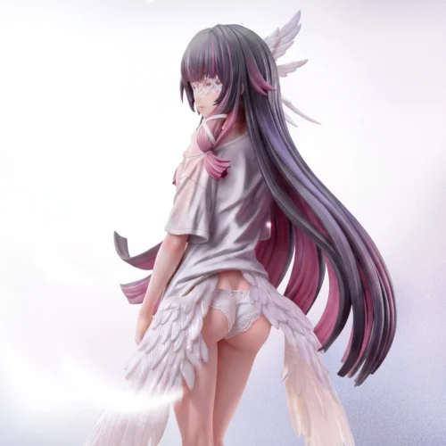 "Genshin Impact Columbina 1/6 & 1/4 scale premium resin statue, highly detailed, showcasing dynamic pose and intricate craftsmanship from various."