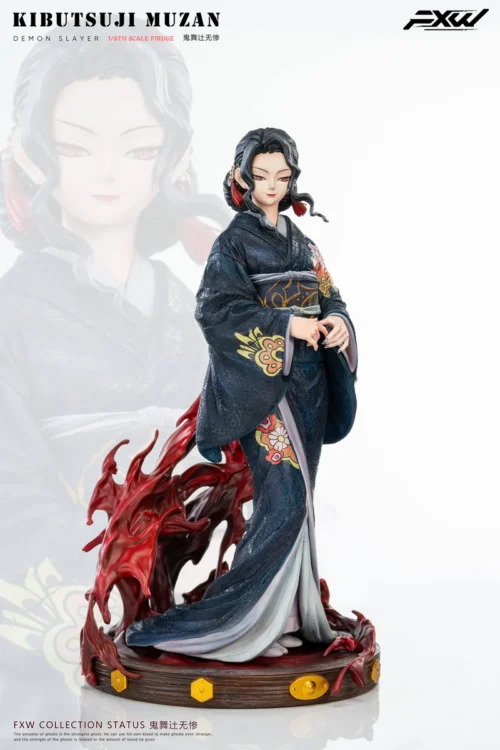 "Exquisite 1/6 Female Muzan statue by FXW Studio. This premium Demon Slayer collectible showcases her elegant, commanding form with intricate detail."