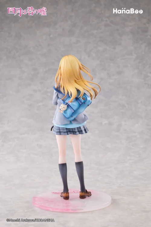 "Licensed Kaori Miyazono 1/6 scale figure, dynamic violin pose. Vibrant details and exquisite multi-angle sculpt. Your Lie in April statue by Hanabee."