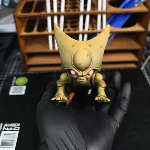 "A rare, premium DD Studio Dragon Ball Z Cell Larva figure, capturing the grotesque and detailed Imperfect Cell's dark biological horror aesthetic."