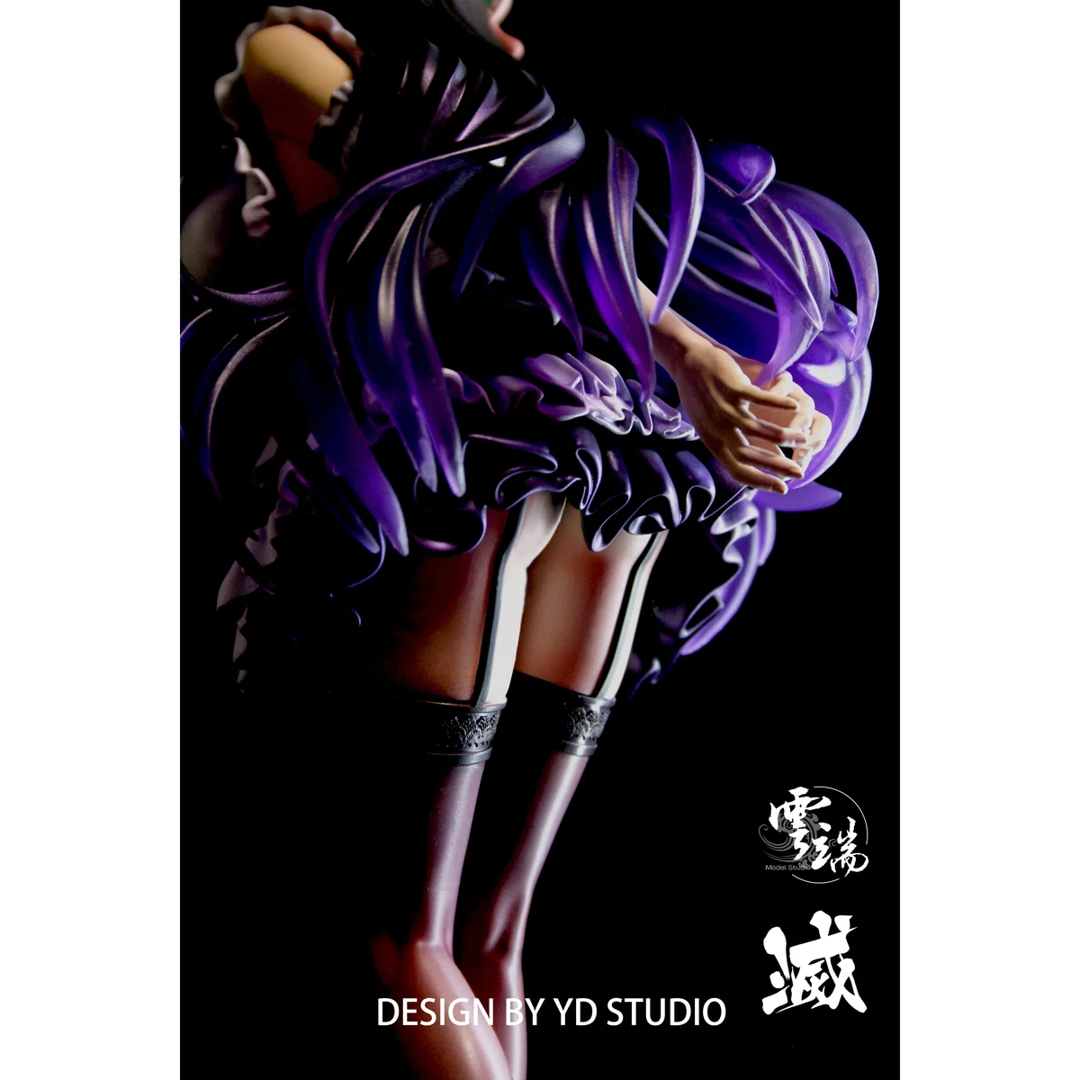 "Detailed views of the exclusive Kanae Kocho Maid Demon Slayer resin figure, showcasing intricate craftsmanship and elegant accessories."