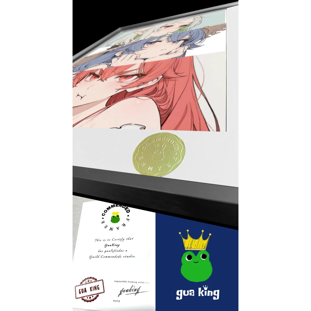 "Vibrant Mushoku Tensei waifu decorative painting, detailed view highlighting charming fan art and premium print quality. A limited edition piece."