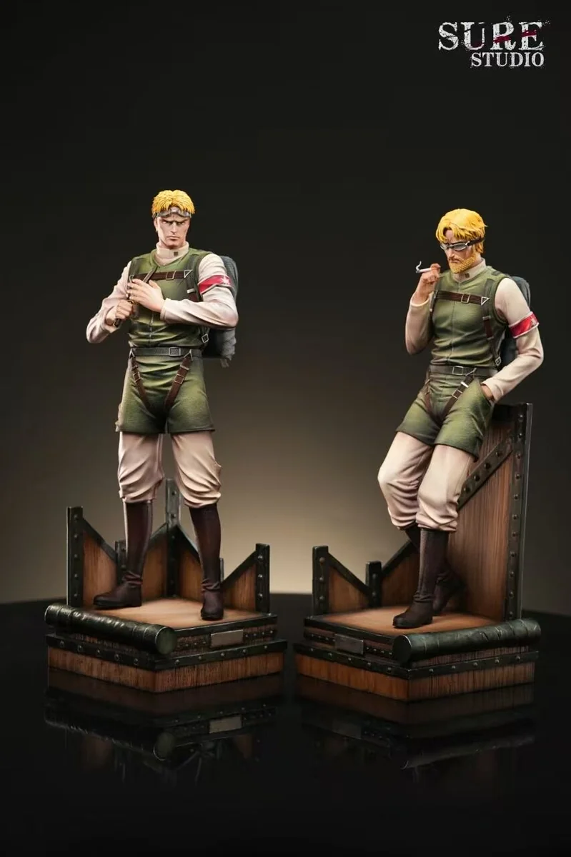 "Premium 1/6 scale Attack on Titan figures of Reiner Braun and Zeke Yeager. Dynamic, battle-ready poses in this ultra-limited edition collectible stat."