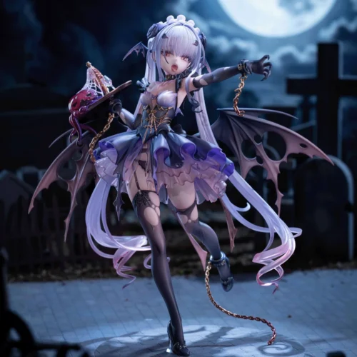 "Stunning FGO Melusine Maid Ver. 1/7 resin statue, an ultra-limited, hand-painted masterpiece showcasing her dynamic pose and intricate ethereal."