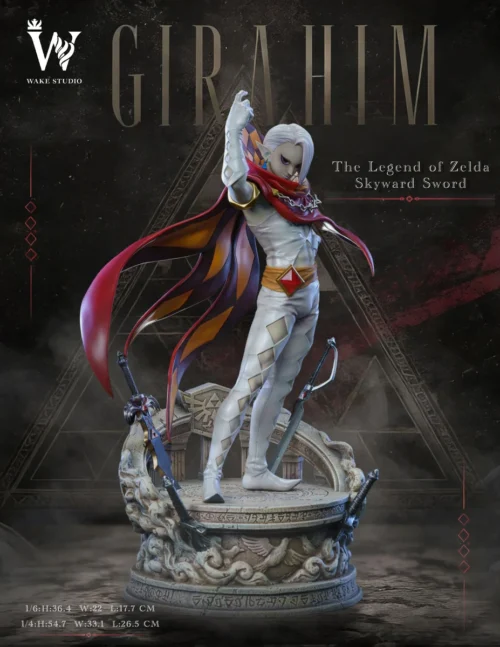 "Exquisite Limited Edition Ghirahim resin statue from The Legend of Zelda: Skyward Sword, capturing his dynamic, menacing elegance and intricate."