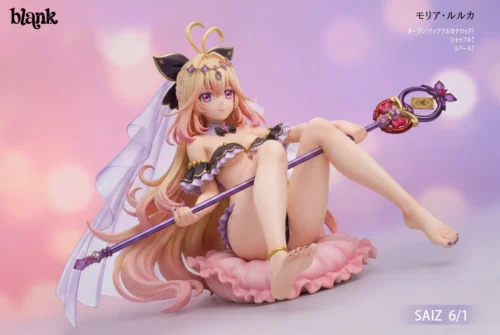 "Gallery views of the exquisite 1/6 Ruru Amour Pretty Cure figure, detailing her elegant pose, intricate sculpting, and unique plush pillow base."